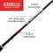 Zebco Rhino Tough Cross-Weave Glowtip Spinning Fishing Rod, 2-Piece with Heavy Duty Guides, 6-Foot Medium-Light Power Fast Action, EVA Foam Handle, Multicolor