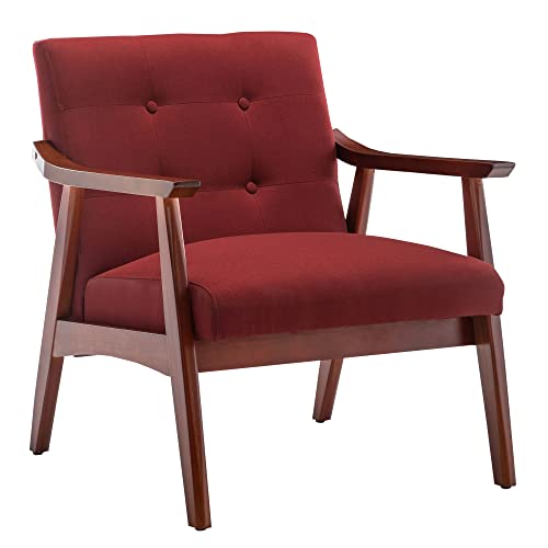 Convenience Concepts Take A Seat Natalie Accent Chair with Red Finish T1-147