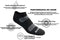 Saucony Men's Multi-Pack Mesh Ventilating Comfort Fit Performance No-Show Socks, Black Fashion (6 Pairs), 8-12, Black Fashion (6 Pairs), 8-12