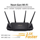 ASUS RT-AX58U (AX3000) Dual Band WiFi 6 Extendable Router, Subscription-free Network Security, Instant Guard, Advanced Parental Control Built-in VPN, AiMesh Compatible, Gaming & Streaming, Smart Home