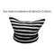 Women Striped Beanie Cute Cat Ear Little Devil Hat Winter Warm Soft Knitted Slouchy Beanie Hat Crochet Ski Cap