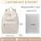 Corduroy Travel Backpack,VASCHY Vintage Casual Kawaii Cute Aesthetic Fuzzy Fluffy Plush Fleece Rucksack Daypack for School Teens/Women Beige