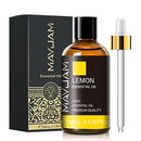 MAYJAM Lemon Essential Oil, 100ML/3.38FL.OZ Premium Quality Lemon Oil for Diffuser Massage, Pure Aromatherapy Essential Oils with Glass Dropper