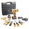 MasterSpec 47Pcs 12V Cordless Drill Driver Set Household Hand Tool Kit w/ 2 Batteries