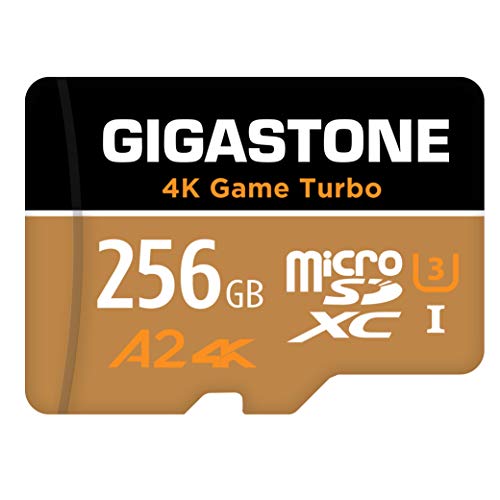 Gigastone 256GB Micro SD Card, 4K Game Turbo, MicroSDXC Memory Card for Nintendo-Switch Compatible, R/W up to 100/60MB/s, UHS-I U3 A2 V30 C10