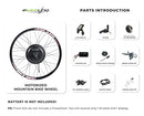 EBIKELING Waterproof Ebike Conversion Kit for Electric Bike 700C Rear Wheel Electric Bicycle Hub Motor Kit with Mountain Bike Rim 1500W 1200W 750W 500W Electric Bike Conversion Kit