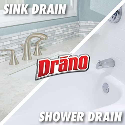 Drano Max Gel Drain Cleaner, Pro Strength, Unclog Drains, Eliminates Tough Grease, Hair Clogs, Soap Scum, and More, Safe On All Pipes, 1.2L