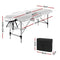 Zenses Massage Table 75cm Portable 2 Fold Aluminium Beauty Bed White