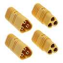 2 Pairs MT60 Motor Connector Male and Female 3-Pin 3.5 mm for RC Car Drone Helicopter Aeroplane