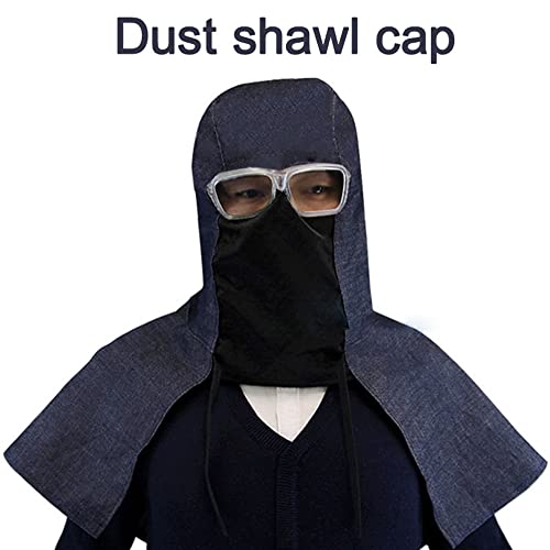 SagaSave Protective Hood, Full Protective Dust Shawl Cap with Goggles, Multifunctional Sand Proof Wear Cloak Neck Shoulder Drape Hat for Workers