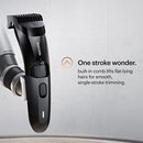 MANSCAPED™ The Beard Hedger™ Premium Men's Beard Trimmer, 20 Length Adjustable Blade Wheel, Stainless Steel T-Blade for Precision Facial Hair Trimming, Cordless Waterproof Wet/Dry Clipper