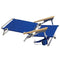Rio Brands 5 Position Classic Lay Flat Beach Chair with Backpack Straps, Blue, 8.5"