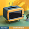 CQUUKOI Fun Cute TV Tissue Box Holder,Multi Functional Square Tissue Box Cell Phone Holder for All Smartphone Toilet Paper Napkin Box Desktop Decoration for Room Bathroom Kitchen Dining (Blue)