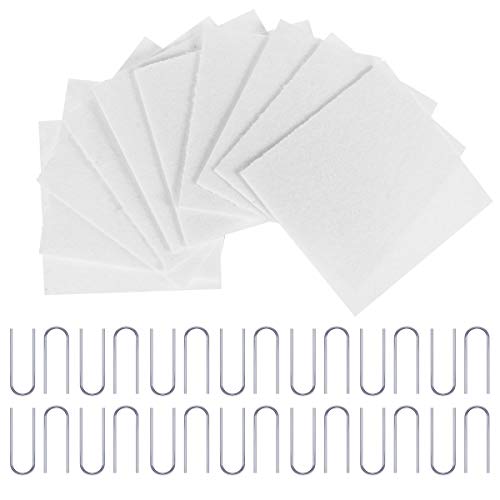 100 Pieces Microwave Kiln Papers and High Temperature Nichrome Wire Jump Rings, Ceramic Fiber Paper Hot Melt Kiln Paper and U Hanger Hooks for DIY Fusing Glass Jewelry