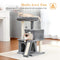 PAWZ Road Cat Tree Luxury Cat Tower with Double Condos, Spacious Perch, Fully Wrapped Scratching Sisal Post and Replaceable Dangling Balls Gray