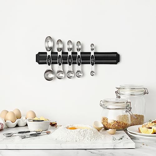 (Magnetic) - Spring Chef Magnetic Measuring Spoons Set, Dual Sided, Stainless Steel, Fits in Spice Jars, Set of 7