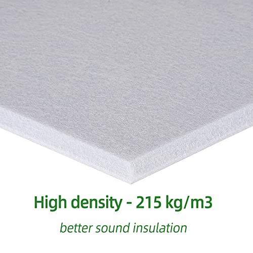 High Density Hexagon Self-adhesive Acoustic Foam Panels with adhesive backing, Professional Acoustic Absorption Panels, Acoustic Treatment, self-adhesive Sound Proof Panels 12 Pieces