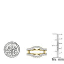 1.00 Carat (ctw) Round Diamond Ladies Wedding Band Enhancer Guard Ring 1 CT, 10K Yellow Gold, Size 9.5