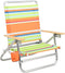 PORTAL Aluminum Lightweight 4-Way Hi Back Folding Beach Chair, Classic Wood Handle Camp Chair with Cup Holder and Padded Carry Shoulder Strap