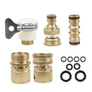 OTNE Hose Fittings Brass Garden Hose Expandable Stretch Hose Adaptors Universal Tap Connectors Set