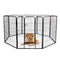 Pawz 8 Panel Fence Playpen for Dog, Size 24 Inch, Black