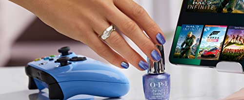 OPI Infinite Shine 2 Longwear Lacquer, You Had Me at Halo, Blue Long-Lasting Nail Polish, Xbox Collection, 0.5 fl. oz.
