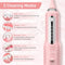Sejoy Cordless Water Flosser, Water Dental Flosser Water Flossers for Teeth Portable Oral Irrigator Rechargeable for Home Travel Office, 270ML IPX7 Waterproof 5 Cleaning Modes & 5 Jet Tips, Pink