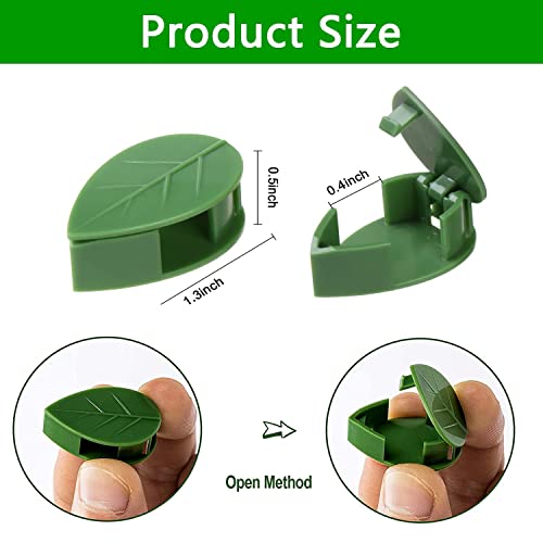 100 Pcs Plant Fixture Clips, with 120 Pieces Acrylic Adhesive Sticker Climbing Wall Fixture Clips Fixer Invisible Wall Self-Adhesive Hook Plant Vine Traction for Decoration Garden Wall Clip