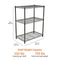 Amazon Basics 3-Shelf Adjustable, Heavy Duty Storage Shelving Unit (113.4 kgs loading capacity per shelf), Steel Organizer Wire Rack, Black (58.93 x 34.04 x 76.2 CM, LxWxH)