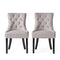 Christopher Knight Home Hayden Fabric Dining Chairs, 2-Pcs Set,Polyester, Light Grey