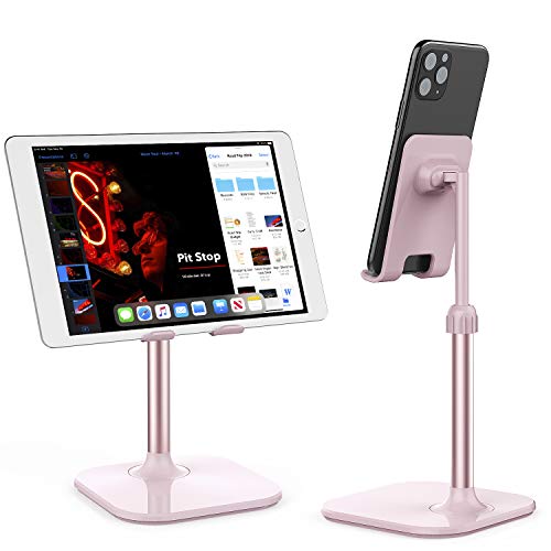 Doboli Cell Phone Stand for Desk,Phone Holder Compatible with iPhone and All Mobile Phones Tablet Pink