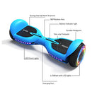 RIDEO Q3-C Hoverboard UL 2272 Approved Electric Self balance Scooter 36v 250w LED RGB light Bluetooth Speaker - Blue