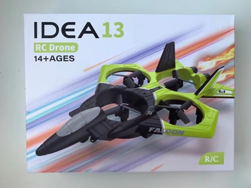 IDEA13 Drone RC Plane for Beginners, Headless Mode, 360° Rotation, 3 Speed Modes, RC Quadcopter Drones with 2 Batteries, Gift for Beginners