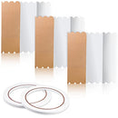 Tri-Fold Display Board 3 Pieces Fold Presentation Board White Foldable Paperboard with 2 Rolls of Double Sides Adhesive Tape (14 x 22 Inches)