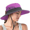 AutoWT Sun Hat for Women, UPF 50 + UV Protection Wide Brim Bucket Hat Adjustable Cap for Summer Fishing, Hiking, Camping, Garden, Farming, Outdoor Exercise (Purple)