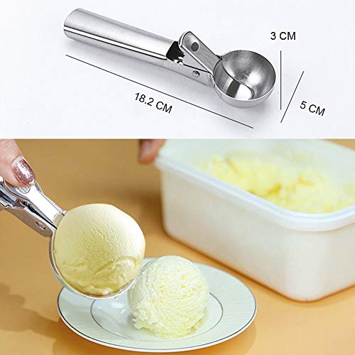 Tongke Ice Cream Scoops, Stainless Steel Spoon 7-Inch