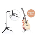 New Folding Electric Acoustic Bass Tripod Guitar Padded Stand Floor Rack Holder - Sturdy and Portable Design with Adjustable Height