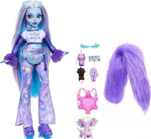 Mattel Monster High Doll, Abbey Bominable Yeti Fashion Doll with Pet Mammoth and Themed Accessories