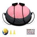 Balance Ball Balance Trainer 660Lbs Weight Capacity, IFAST 23" Half Ball with Resistant Band, Anti Burst Design, Anti-Slip Surface for Home Gym Core Ab Training Yoga Fitness Stability Workout with Foot Pump (Pink)