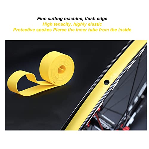 2 Pcs Bike Tire Liner, Inner Tube Bicycle Flat Protector Pad PVC Bicycle Strip Rim Tape Bike Accessories for 26inch Mountain and Road Bicycle Tires