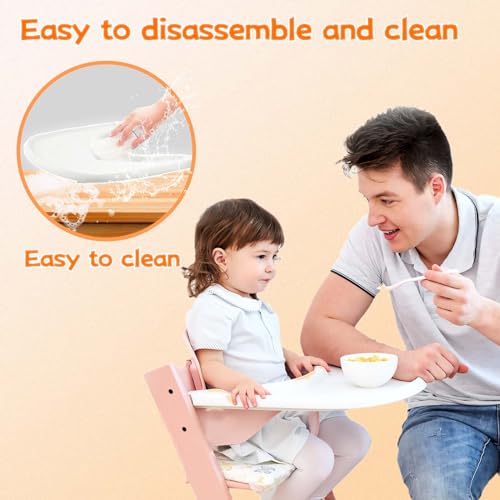Baby High Chair Tray Compatible with Stokke Tripp Trapp Chair, Made with BPA-Free Plastic, Convenient to Use and Clean Smooth Surface More Suction Power