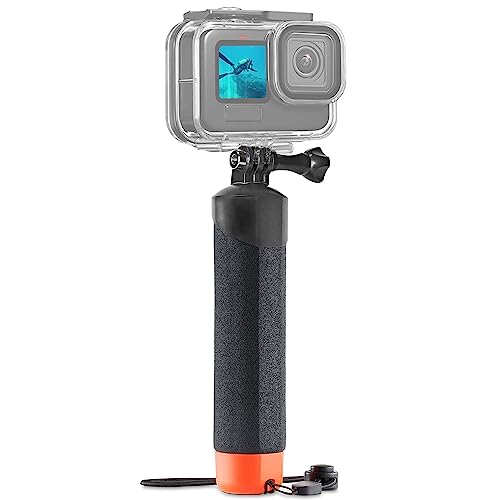 FitStill Waterproof Monopod Floating Hand Grip for Go Pro Hero 12/11/10/9/8/7/6/5/4/3 Session DJI Osmo and Other Action Cameras.Snorkeling Underwater Diving Selfie Pole Stick