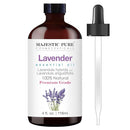 MAJESTIC PURE Lavender Essential Oil with Therapeutic Grade, for Aromatherapy, Massage and Topical uses, 4 fl oz