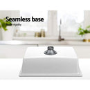 Cefito Stone Kitchen Sink 61 x 47cm Single Bowl Rectangle White Sinks Granite, Laundry Bathroom Home Basin, Handmade Seamless Design Heavy Duty Waste Strainer Top Under Flush Mount