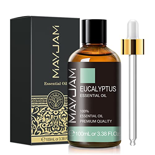 MAYJAM Eucalyptus Essential Oil 100ML/3.38FL.OZ Therapeutic Grade Premium Quality Essential Oils Aromatherapy Essential Oils