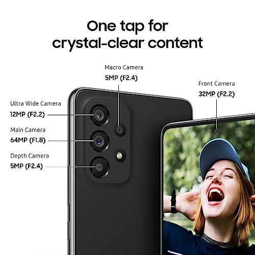 SAMSUNG Galaxy A53 5G A Series Smartphone, Factory Unlocked Android Cell Phone, 128GB, 6.5” FHD Super AMOLED Screen, Long Battery Life, US Version, Black
