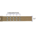 EXCELLENT ELITE SPANKER 1.5" Width Military Dog Collar Adjustable Metal D Ring & Buckle Working Dog Collar for Medium Large Dogs (Coyote Brown-L)