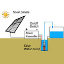 ZHKUO 200W 12V DC Solar Poered Submersible Water Pump 2300L/H 40m/131ft 3 Inch Stainless Steel Deep Well 1 inch Outlet Bore Electric Screw with 7m Cable for Agricultural Irrigation Garden Home Orange