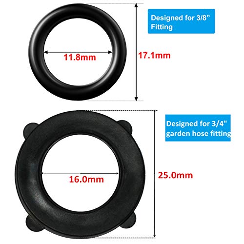 30 Pieces O-Rings Sealing Ring and Garden Hose Washers for 3/8 inch Quick Connector 3/4 inch Standard Garden Hose