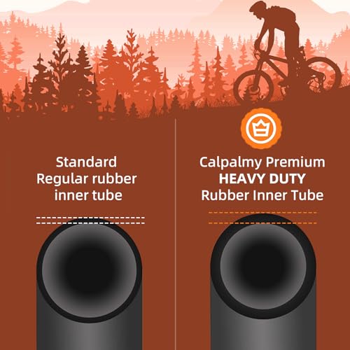 CalPalmy 26x4” Inner Tubes (2-Pack) - Fat Tire Tubes for Mountain Bikes and E-Bikes Inner Tubes with 32mm Schrader Valve Includes Lever Black